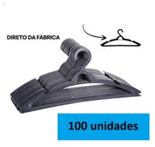 Cabide Adulto Kit 100 Unidades Chatinho Atacado Organizar Roupas
