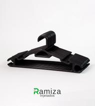 Cabide Adulto Preto Reforçado 38cm Kit 10 Unidades Suporta até 3kg