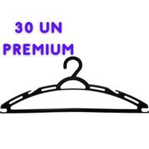 Cabide Adulto Reforçado Preto 30 Unidades