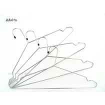 Cabide Adulto Tintureiro Com Cava Para Camiseta Cromado 50 Unds