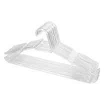 Cabide Adulto Transparente Cristal Acrílico - 25 Peças - VARIEDADES