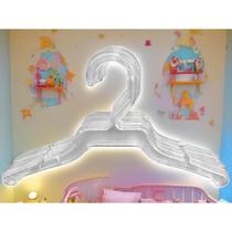 Cabide Bebê Acrílico Transparente Kit 30 Unidades Infantil Transparente