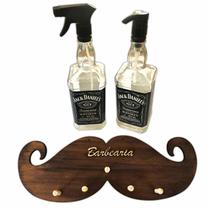 Cabide Bigode Barbeiro Saboneteira Borrifador Jack Daniels Barber Shop Personalizado