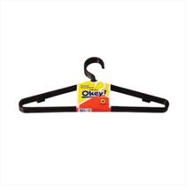 Cabide Calça Reforçado Grosso Kit 6un Loja Premium Largo Guarda Roupa Preto Ideal Econômico Okey Cabide Calça Reforçado Grosso Kit 6un Loja Premium Largo Guarda Roupa Preto Ideal Econômico Okey