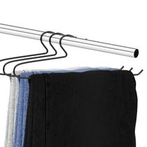 Cabide Calceiro Luxo Preto Kit com 12 unidades