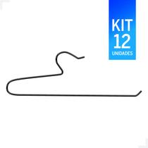 Cabide Calceiro Luxo Preto Kit com 12 unidades