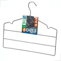 Cabide Calçeiro para Roupas Triplo Aço Prateado Reforçado Suporte Organizador Arthi Cabide Calçeiro para Roupas Triplo Aço Prateado Reforçado Suporte Organizador Arthi