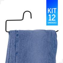 Cabide Calceiro Reforçado Preto Kit com 12 unidades Cabide Calceiro Reforçado Preto Kit com 12 unidades