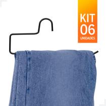 Cabide Calceiro Reforçado Preto Kit com 6 unidades Cabide Calceiro Reforçado Preto Kit com 6 unidades