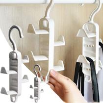 Cabide com 4 Ganchos Triplique Armário MultiUso Bolsas Bonés