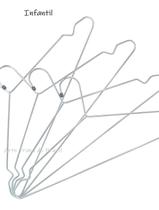 Cabide Com Cava Infantil Metal Cromado - Jogo Com 12 Peças Cabide Com Cava Infantil Metal Cromado - Jogo Com 12 Peças