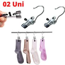 Cabide com Pregador Clipe Roupa Sapato Antideslizante 2 Uni - Fuxing