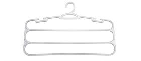 Cabide Cristal para Calças 3 Divisórias Reforçado Organiza Closet Luxo