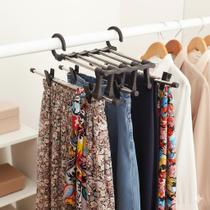 Cabide De Calça de Inox Para 5 Peças Preto Cabide De Calça de Inox Para 5 Peças Preto