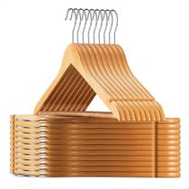 Cabide De Madeira Adulto Kit Organizador Closet Armário