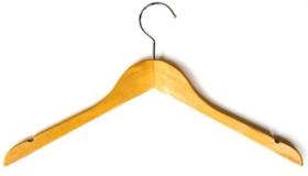 Cabide de Madeira Adulto Sem Barra KIt:25 Pçs