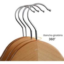 Cabide de Madeira com Presilhas - Verniz Cabide de Madeira com Presilhas - Verniz