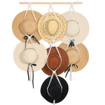 Cabide de parede de macramê com corda de algodão ZYP de 7 camadas Cabide de parede de macramê com corda de algodão ZYP de 7 camadas