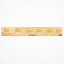 Cabide de Parede em Madeira 6 Pinos 58x5 cm Gv Office