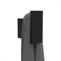 Cabide De Parede Para Banheiro Preto Fosco Dupla Fixação UN.Master