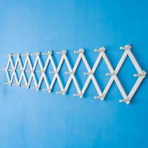 Cabide de parede SKOLOO Accordion Expansível Cabide de Madeira Branca Cabide de parede SKOLOO Accordion Expansível Cabide de Madeira Branca