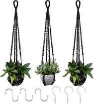 Cabide de plantas de macramê Planter RIFNY 89 cm para vasos de 5-10”