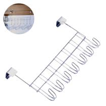 Cabide de Porta 7 Ganchos em Metal Cromado