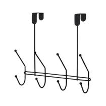 Cabide de Porta com 4 Ganchos Black