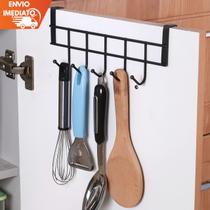Cabide de Porta para Armário 24cm com 5 Ganchos Metal Preto Fosco Encaixe Fino 2cm para Portas de Armário, Cozinha, Lavanderia e Banheiro Cabide de Porta para Armário 24cm com 5 Ganchos Metal Preto Fosco Encaixe Fino 2cm para Portas de Armário, Cozinha, Lavanderia e Banheiro