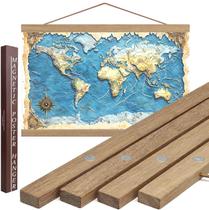 Cabide de pôster Dacri Home Sturdy Magnetic Teak Wood 91,4 cm