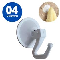 Cabide De Pressão Com Ventosa Branco Utilimix Kit 04 Un Cabide De Pressão Com Ventosa Branco Utilimix Kit 04 Un