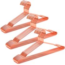 Cabide de roupas Amber Home, pacote com 30 polegadas, metal dourado rosa de 17"