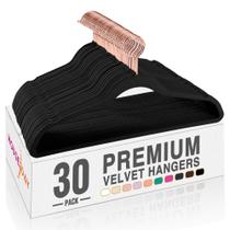 Cabide de roupas antiderrapante Velvet Hangers HOUSE DAY, pacote com 30 Cabide de roupas antiderrapante Velvet Hangers HOUSE DAY, pacote com 30