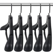 Cabide de roupas DEDU, pacote com 30, extra largo, 45 cm, preto