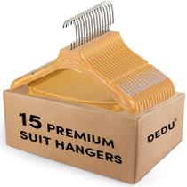 Cabide de roupas DEDU Suit Hangers, pacote com 15, 44 cm de largura