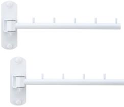 Cabide de roupas dobrável montado na parede Zivisk White x2 Cabide de roupas dobrável montado na parede Zivisk White x2