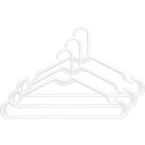 Cabide de roupas Whitmor Plastic White, pacote com 3, 15 cm
