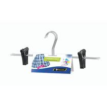 Cabide de Saia e Shorts Cromado Organização Roupa Armario - Kit com 2 unidades Cabide de Saia e Shorts Cromado Organização Roupa Armario - Kit com 2 unidades