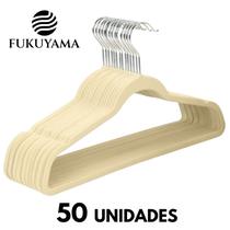 Cabide de Veludo Adulto Cor Bege 50 Unidades FUKUYAMA