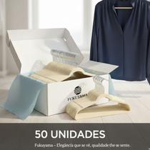 Cabide de Veludo Adulto Cor Bege 50 Unidades FUKUYAMA