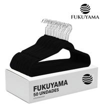 Cabide de Veludo Adulto Cor Preta 50 unidades FUKUYAMA Cabide de Veludo Adulto Cor Preta 50 unidades FUKUYAMA