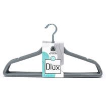 Cabide de veludo adulto slim ultrafino cinza com gancho