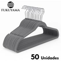 Cabide de Veludo Cor Cinza Adulto 50 Unidades Marca FUKUYAMA Cabide de Veludo Cor Cinza Adulto 50 Unidades Marca FUKUYAMA