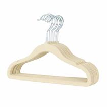 Cabide de Veludo Infantil 30cm Bege - 40 pecas