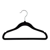 Cabide de Veludo Infantil 30cm Preto - 10 pecas