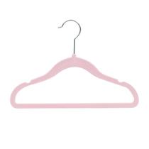 Cabide de veludo infantil bebe enxoval - rosa
