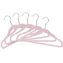 Cabide de Veludo Rosa Para Roupa de Bebê 10639 Buba