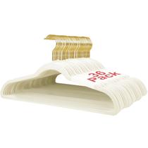 Cabide de Veludo Wellong 44 cm - Pacote com 36 unidades - Creme Cabide de Veludo Wellong 44 cm - Pacote com 36 unidades - Creme