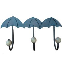 Cabide decorativo com 3 ganchos para quartos, salas, banheiros suporte guarda chuva rústico