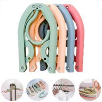 Cabide Dobrável Portátil Viagem Guarda Roupa Multiuso 6 Unidades